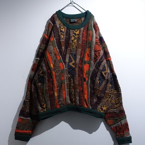 90s “COOGI” Multicolor 3D Pattern Design Pure Wool Knit
