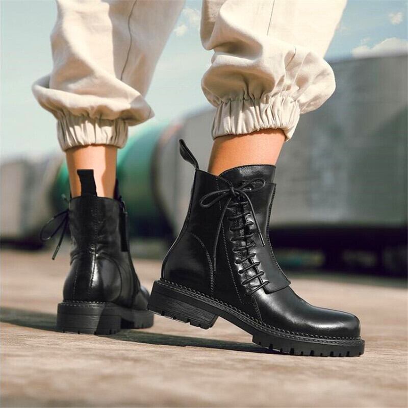 【新作】【送料無料】 厚底の女性のハイヒールのブーツを増やすブラックブラウンのファッションクロスストラップハイヒールのブーツ冬の女性のハイヒールのブーツ 靴 シューズ ウィンター 冬物 10b369344359333