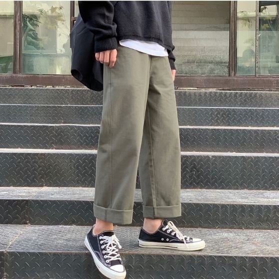 全3色 ストレートパンツ シンプル シック 大人 メンズ 無地