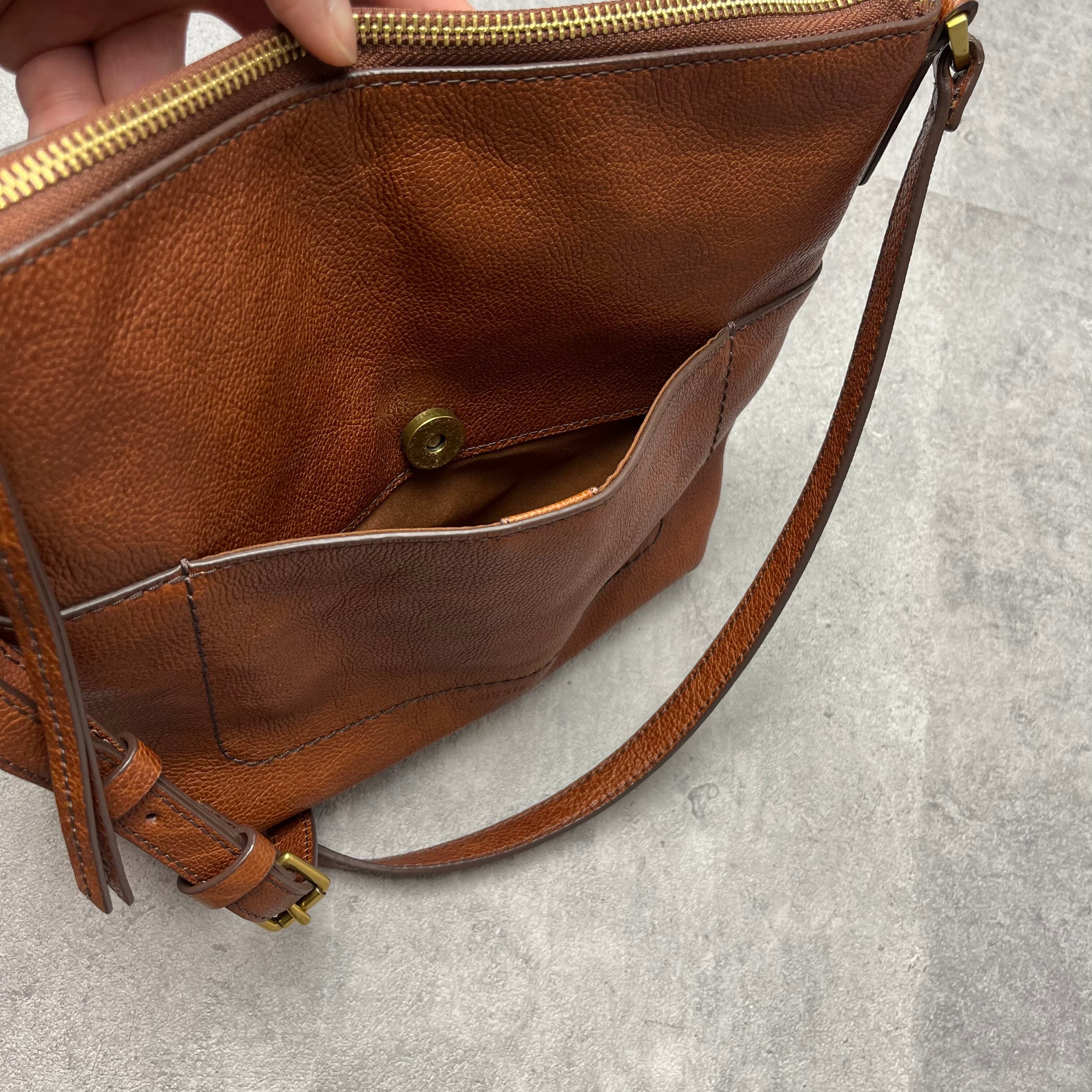 フォッシル FOSSIL 本革 レザー ショルダー バッグ ポーチ Amelia  