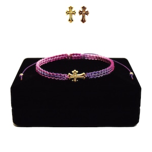 【無料ギフト包装/送料無料/限定】K18 Gold Baby Crux Bracelet / Anklet  PinkPurple【品番 21S2001】