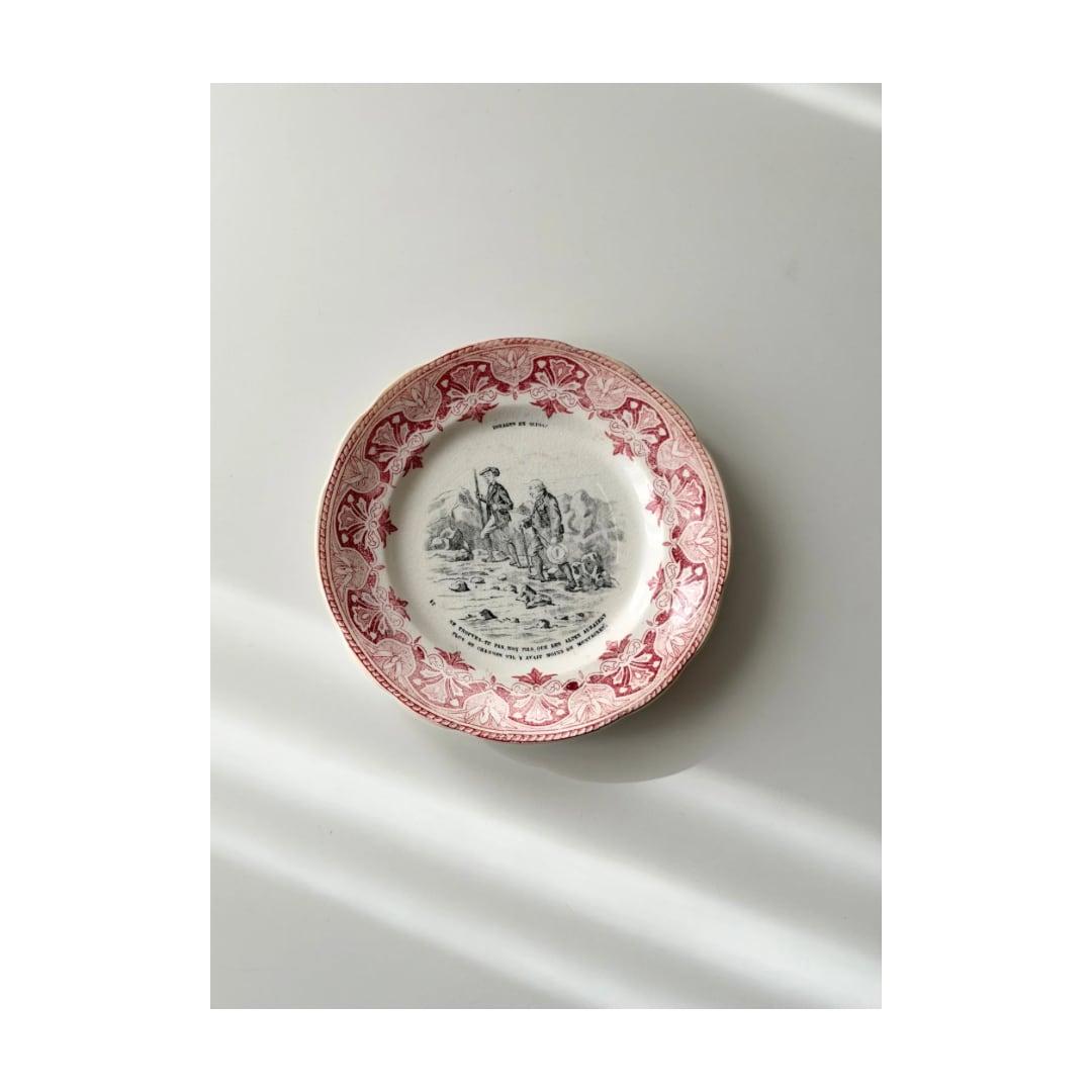 Creil et Montereau クレイユモントロー / VOYAGES EN SUISSE「スイスの旅」 グリザイユプレート