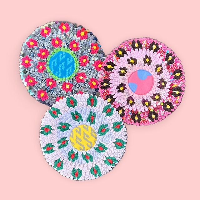 【yao】Recycle mat Circle-S Mini Flower asst