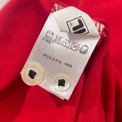 FILA GOLF フィラ ゴルフ トリコロール デコ 鹿の子 半袖 ポロシャツ M/レッド メンズ