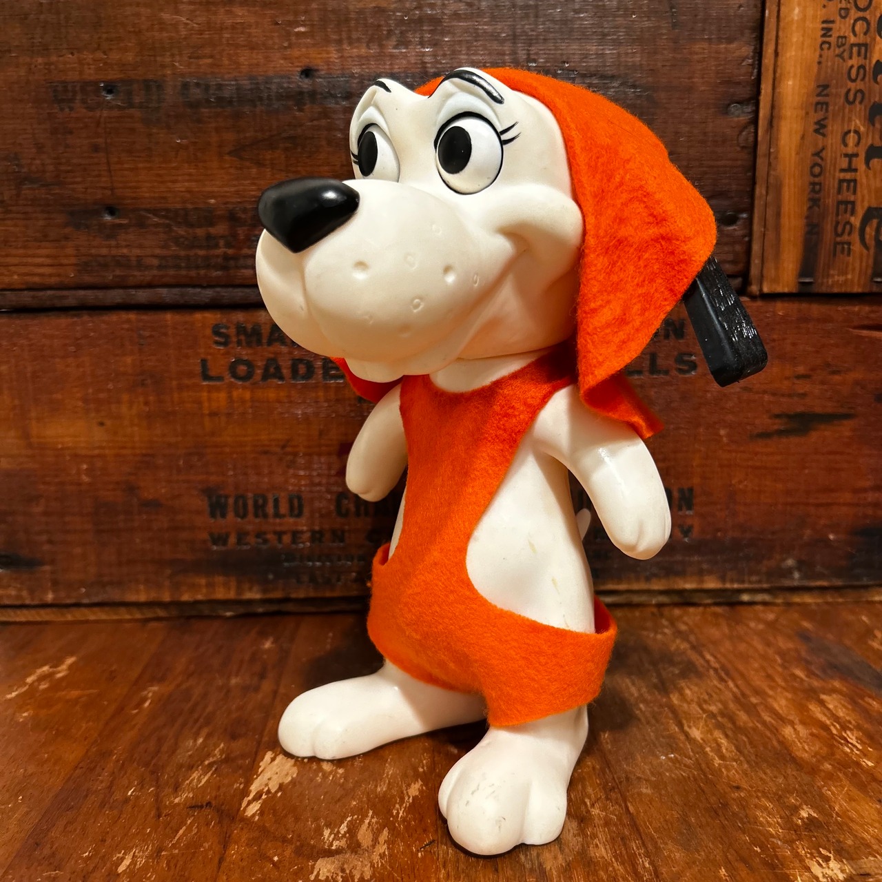 1970s ロイデスドッグ 女の子 ヴィンテージ ソフビ 貯金箱　Vintage Roy Des Dog Girl Coin Bank D-580