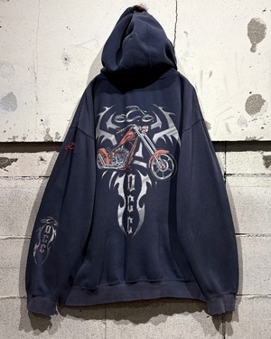【Caka otto】“Orange County Choppers” Special Graphic Vintage Loose Pullover Hoodie