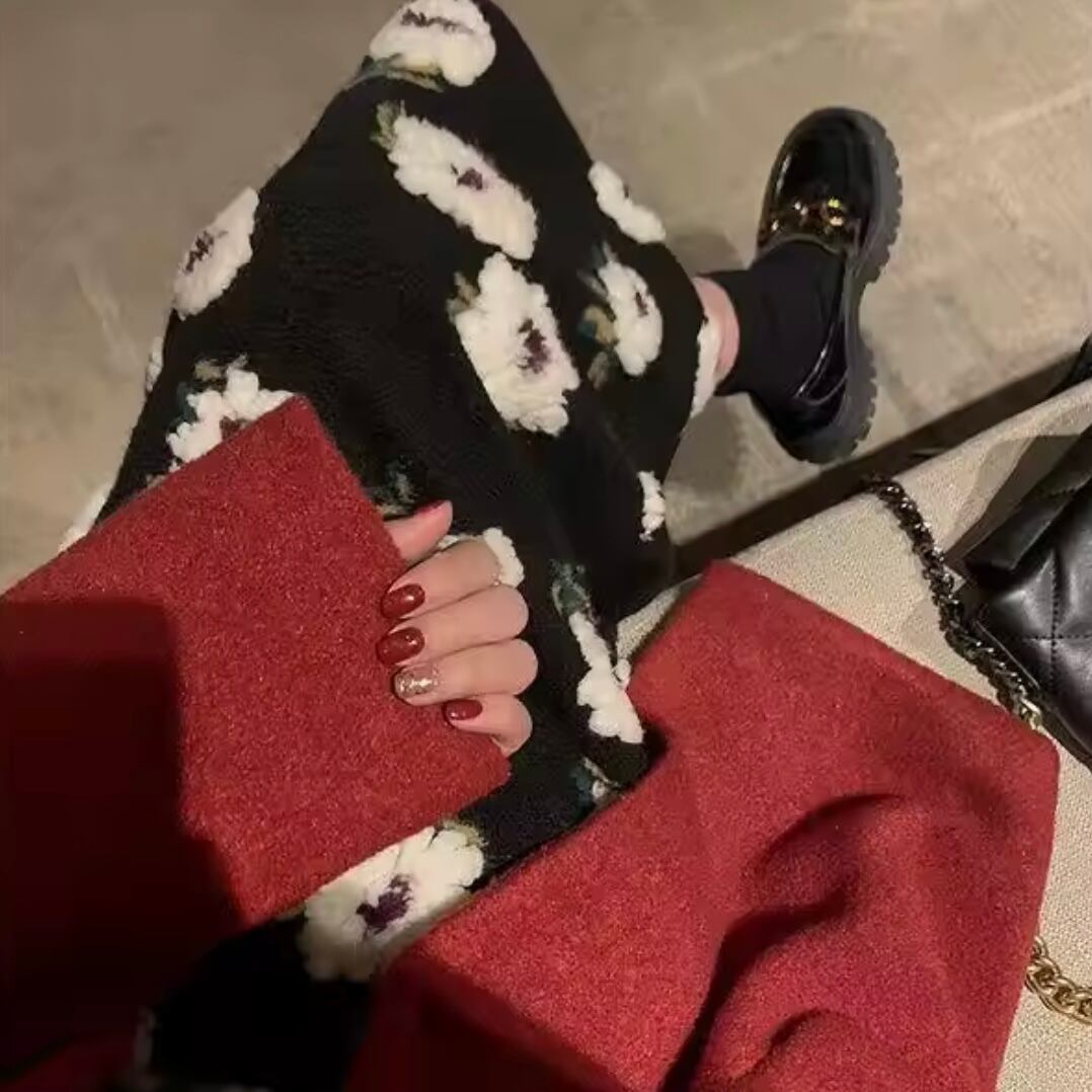 poco poco flower midi skirt