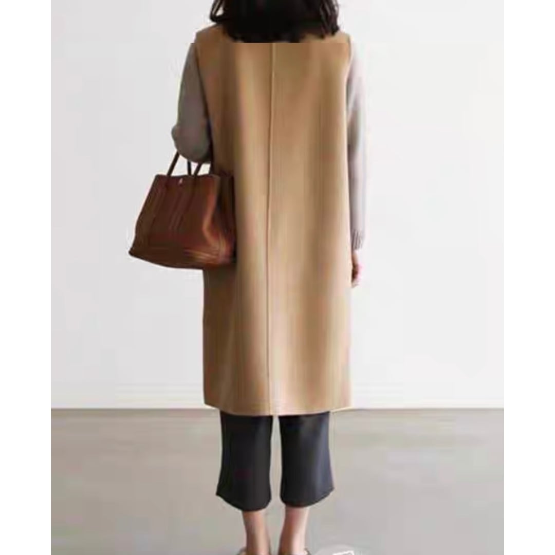 yori もこもこロングジレ 中古・古着通販】YORI (ヨリ) もこもこロングジレ アイボリー サイズ:F