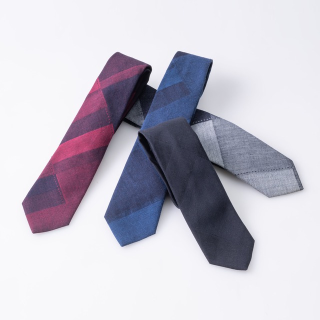 パッチワーク風デニムネクタイ