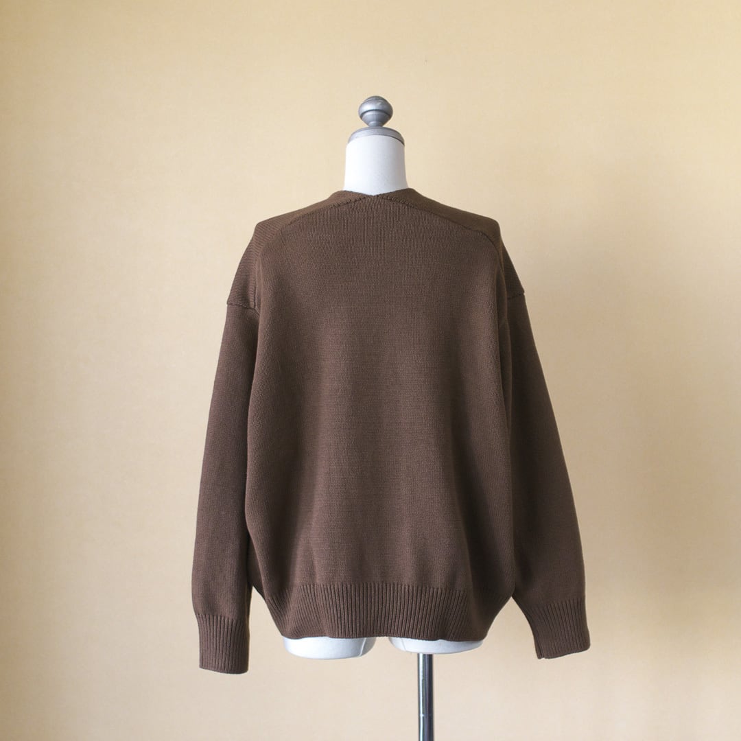 atelier naruse アトリエナルセ cotton low gauge cocoon knit