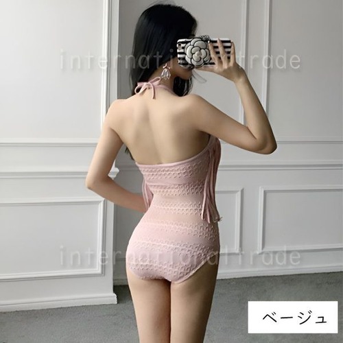 レディース水着 ワンピース フリンジ バンドゥ 体型カバー 盛れる セクシー 可愛い 大人女子 女性用 モノキニ風 スイムウェア おしゃれ トレンド ベージュ ブラック夏 海 プール 海水浴 リゾート 上品 シンプル エレガント w782