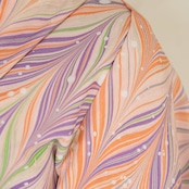 〈Sunset Macaron〉矢羽柄 × ドット〜洗えるきもの(シルジェリー)〜