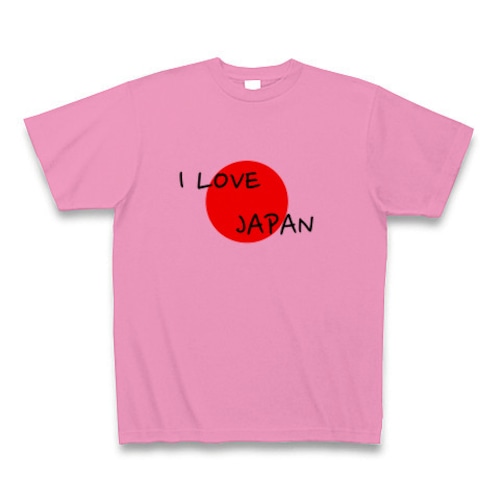 Tシャツ I Love Japan ピンク