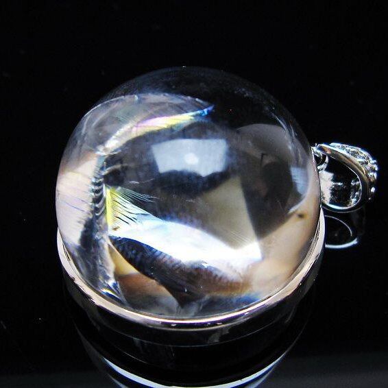 アイリスクォーツ 水晶 ペンダント 虹入り 一点物   112-12437