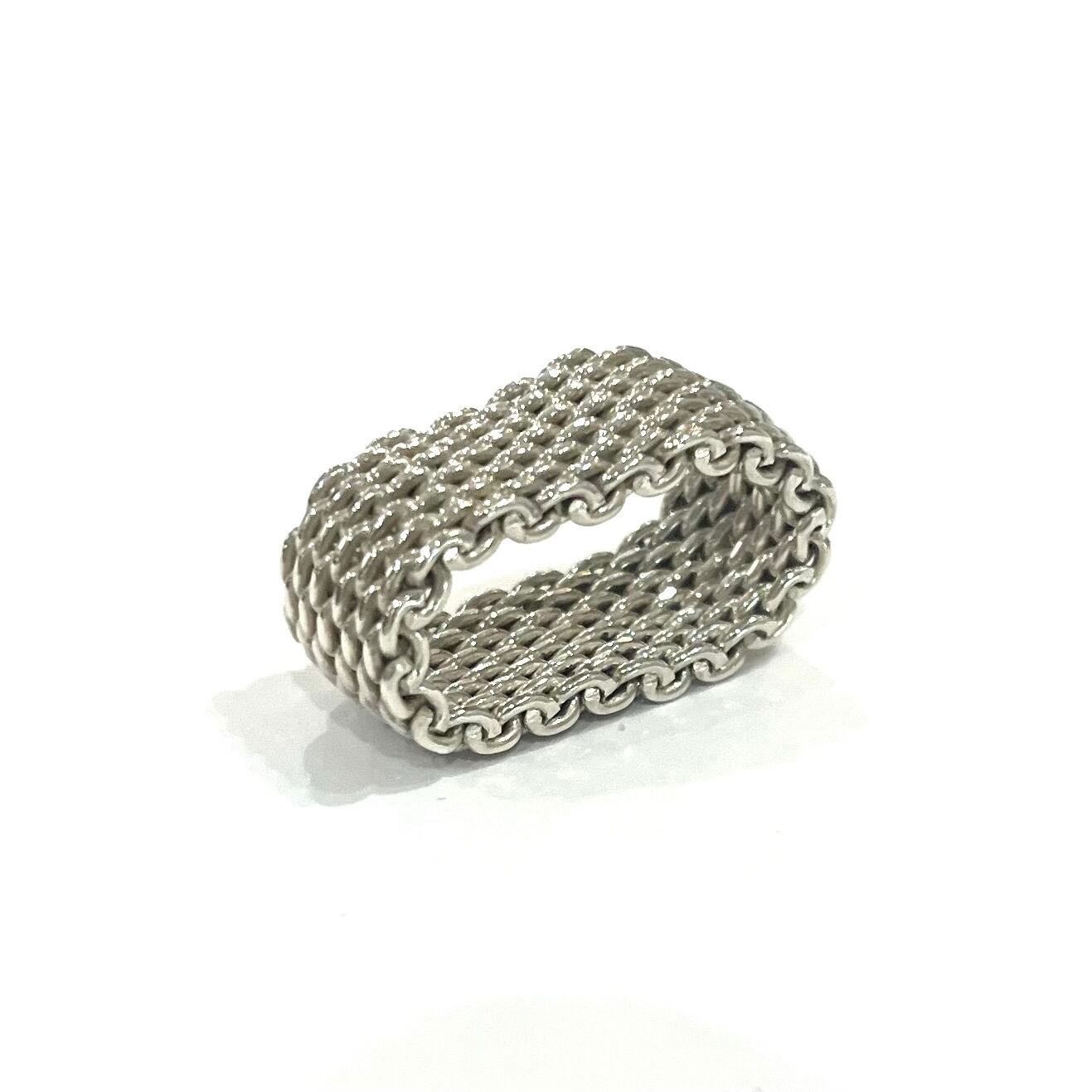 TIFFANY＆CO. 】【12号】 TIFFANY&CO サマセットメッシュリング リング