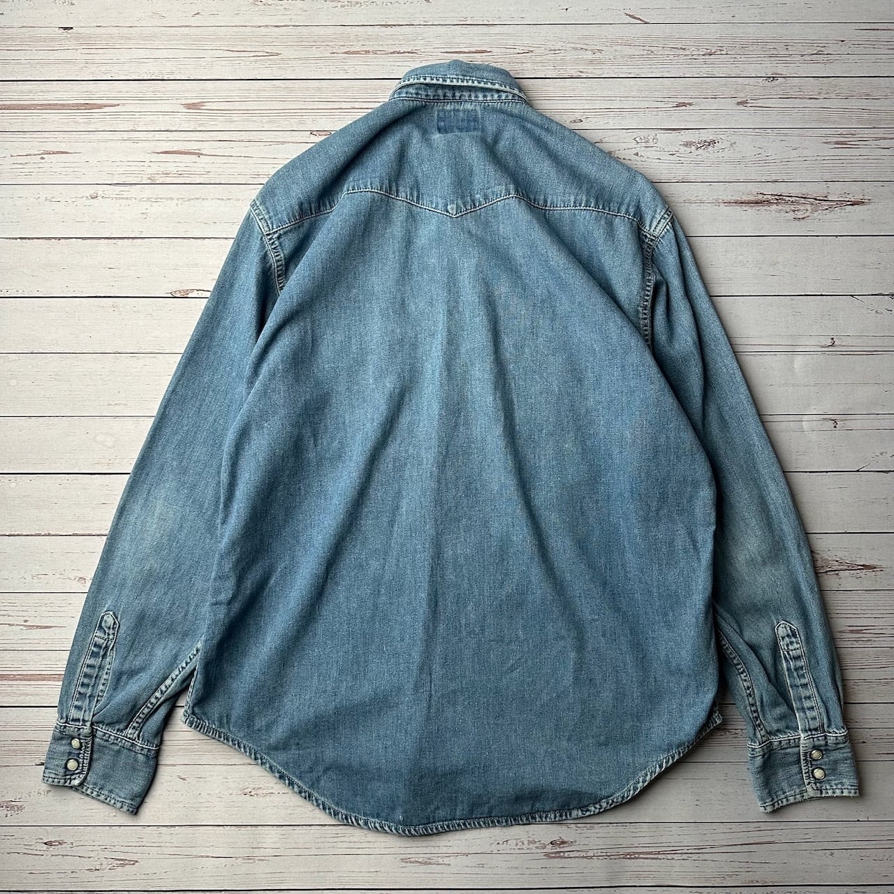 90s Levi's 良色落ち デニムシャツ ウエスタンシャツ 長袖シャツ