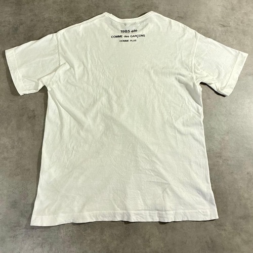 80s COMME des GARÇONS HOMME PLUS 1985 été ロゴ Tシャツ ホワイト