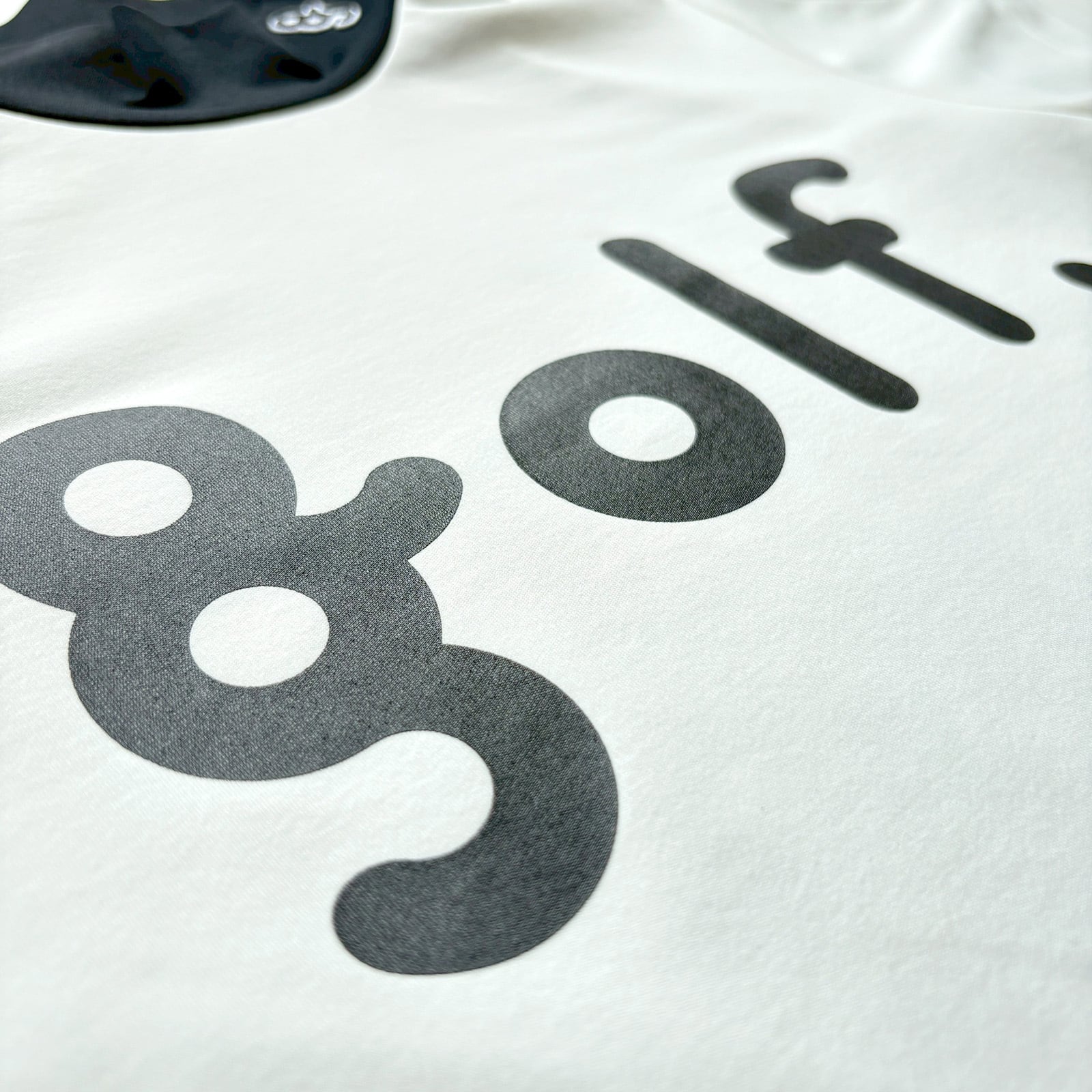 WOMEN'S】LOGO PRINT MOCK NECK SHIRT -OFF WHITE / BLACK- | 8G SHOOT