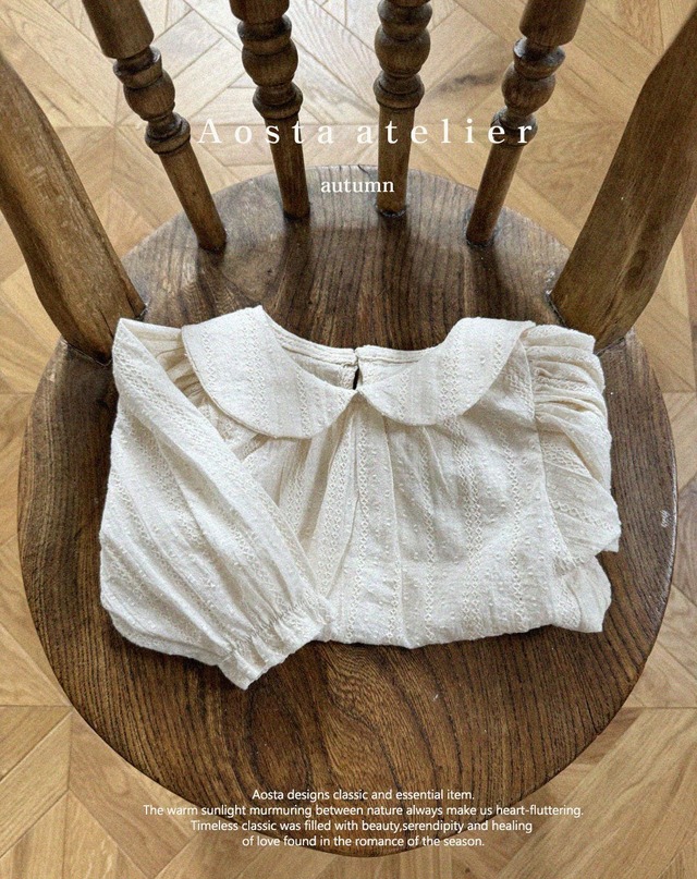 《即納》《Aosta》collor blouse