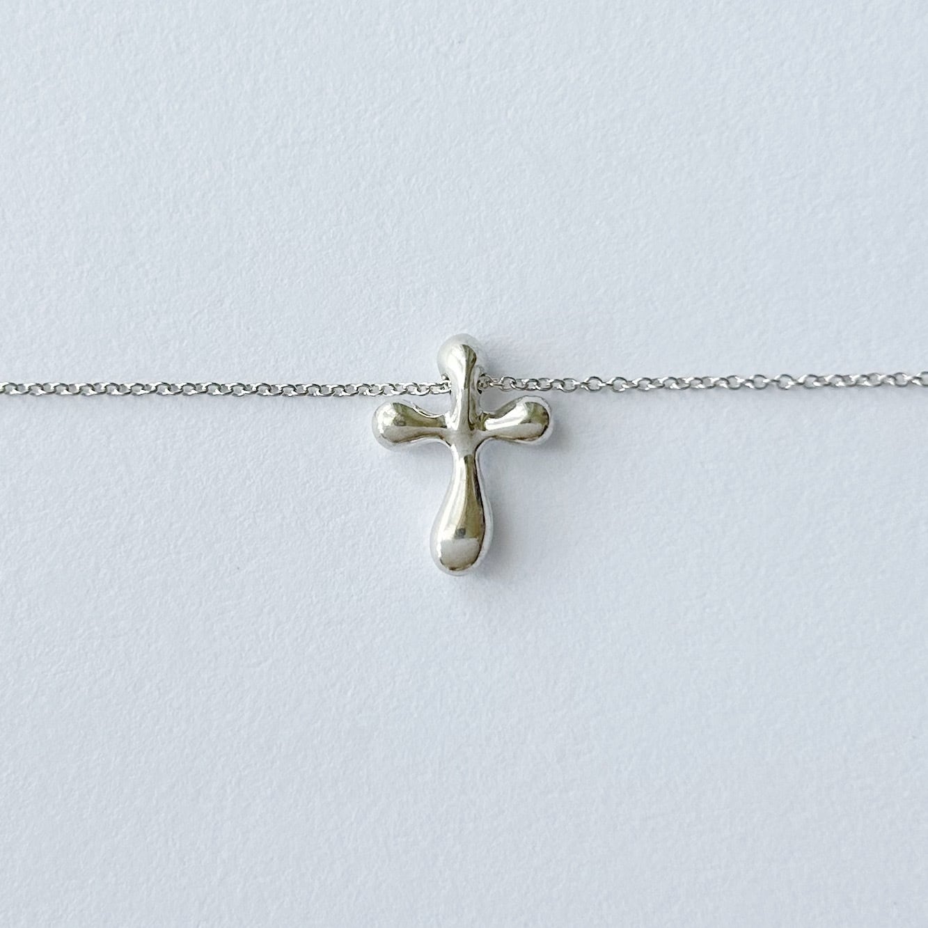 T7070】Tiffany&Co. cross necklace/silver925/ティファニー
