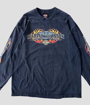 -Harley Davidson- 10s XL Long Sleeve Print T-shirt