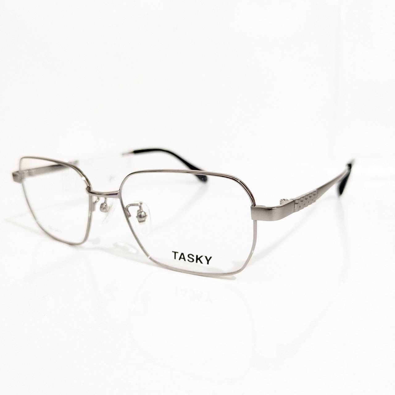 【TASKY】スクエアメタルフレーム ガンメタ