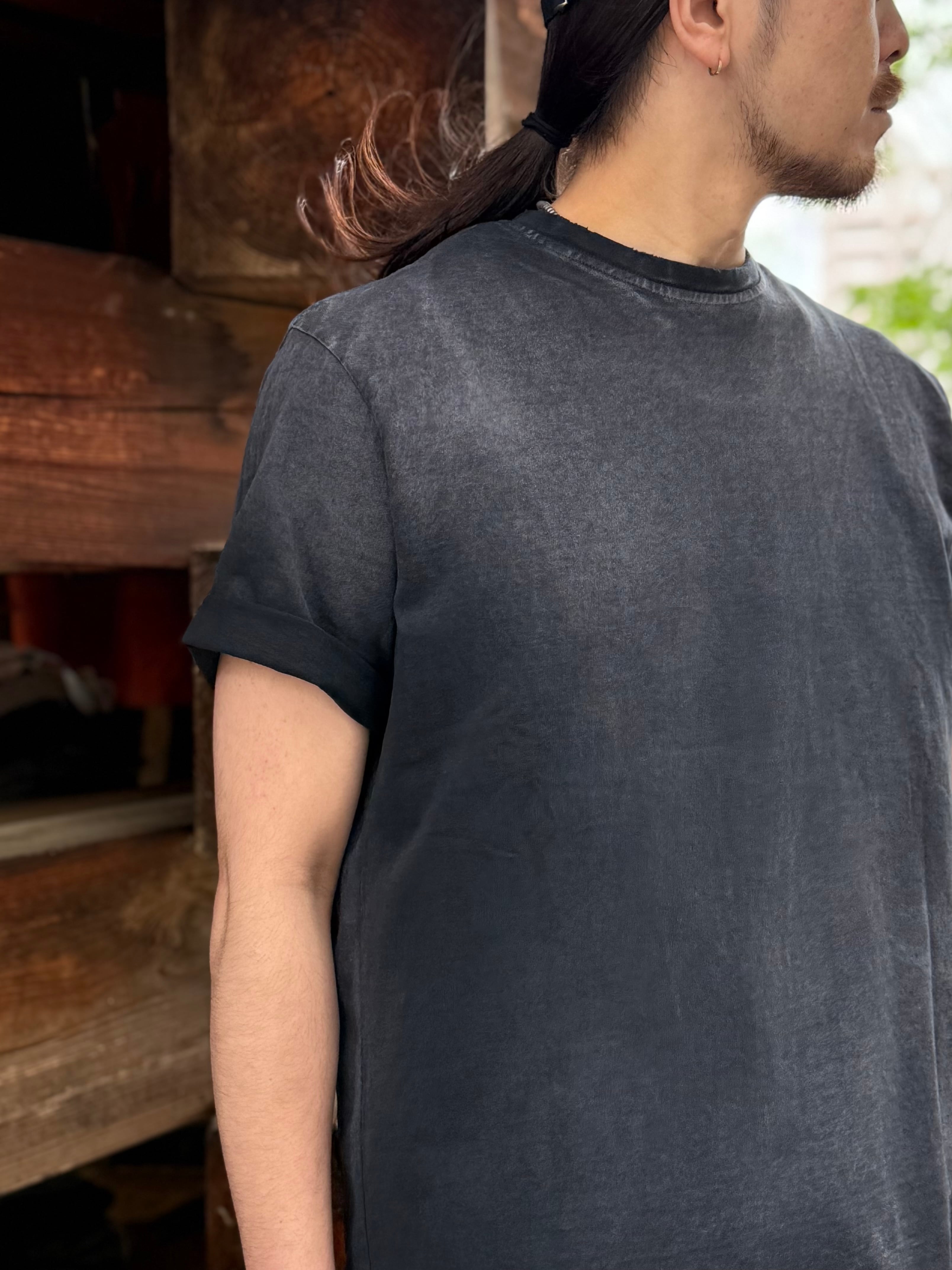 MOOJI MOOJI 【 US Single Stitched T-Shirt Sun Fade】BLACK | LARGE