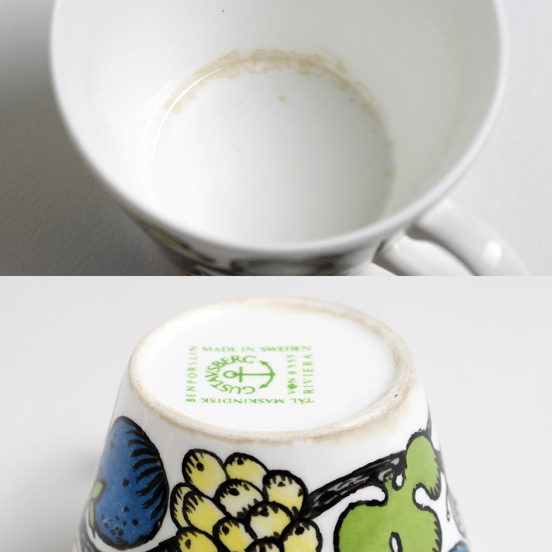 北欧ビンテージカップ&ソーサーグスタフスベリRIVIERA