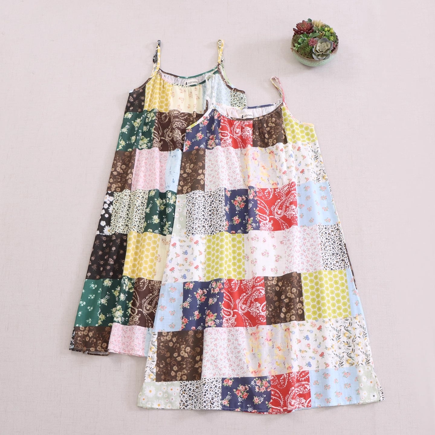 Misha&Puff Corduroy Patchwork ワンピ Misha and Puff patchwork