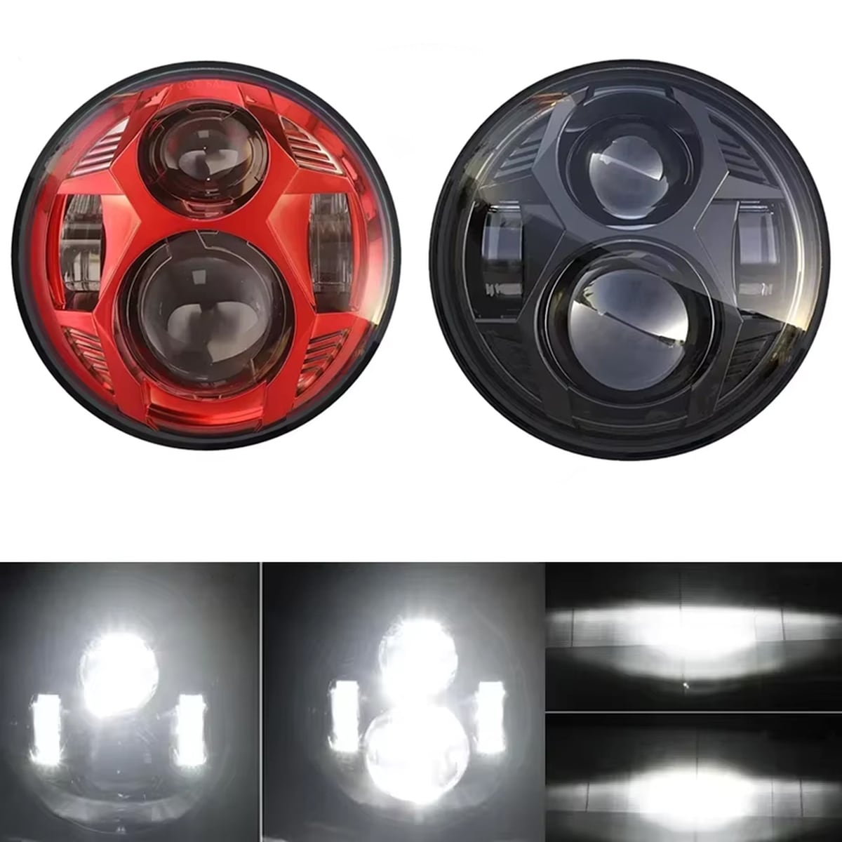 ヘッドライト 5.75インチ 5 3/4インチ 汎用 ハーレー ホンダ ヤマハ カワサキ スズキ LED ランプレンズ ユニット バイク