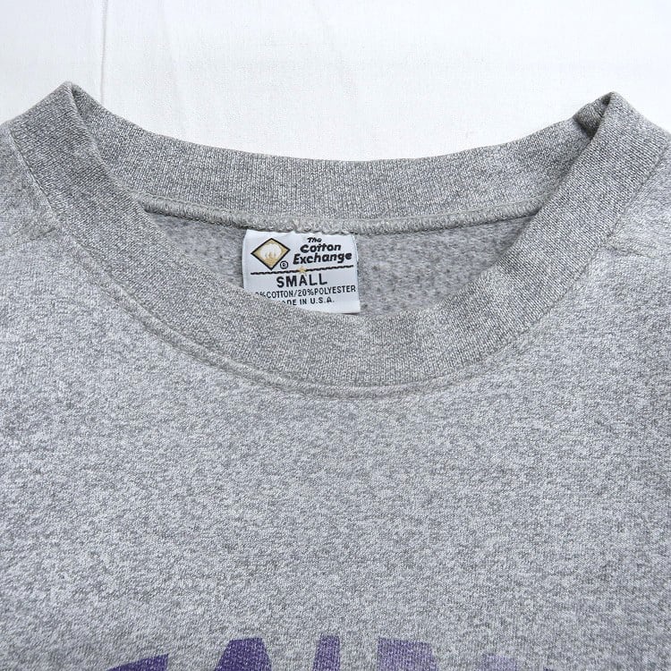 古着 90年代 USA製 The Cotton Exchange カレッジ プリント スウェット