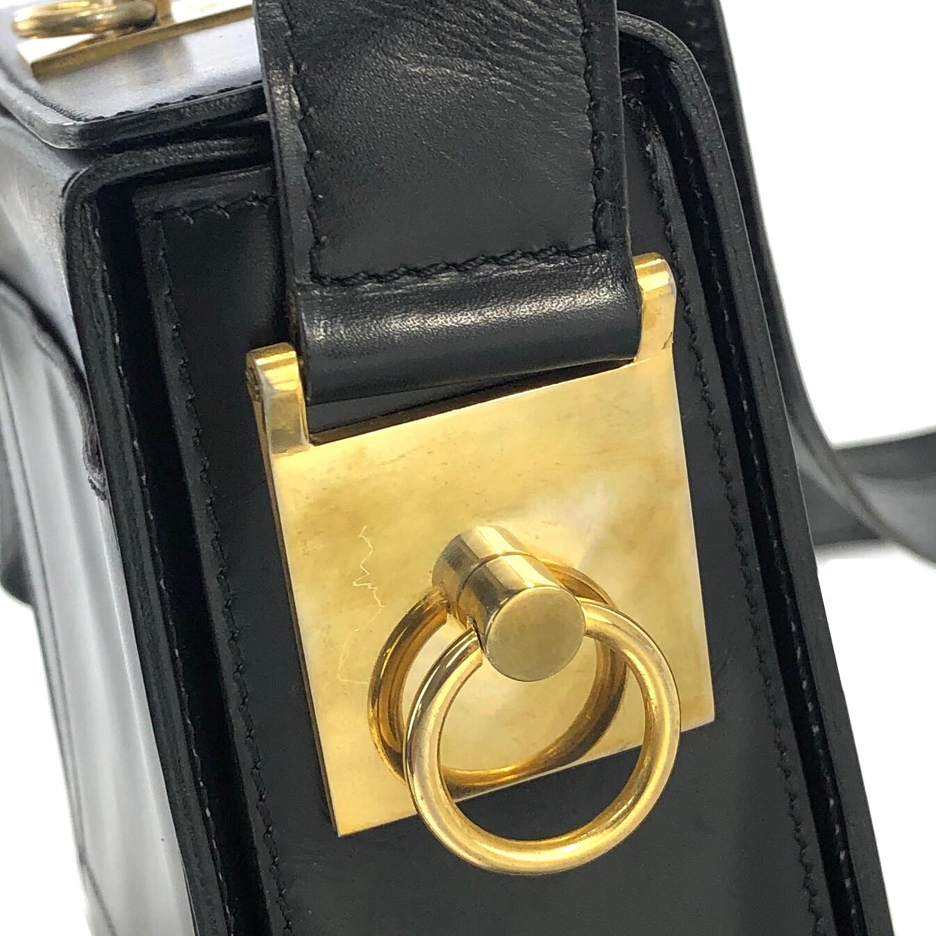 CELINE セリーヌ ガンチーニ ロゴ レザー スクエア ショルダー CELINE セリーヌ ガンチーニ ロゴ レザー スクエア ショルダー