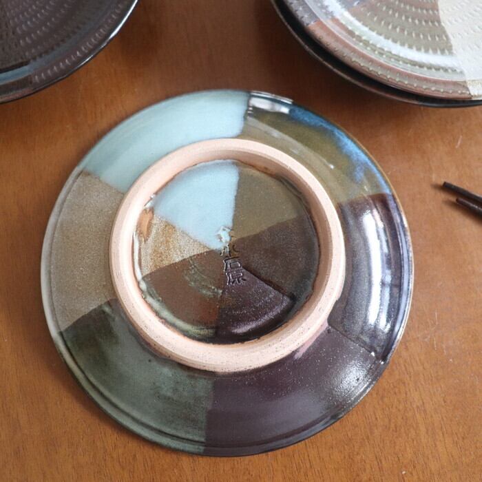 小石原焼 森喜窯 6寸皿 グラデーション Koishiwara-yaki Plate 18cm