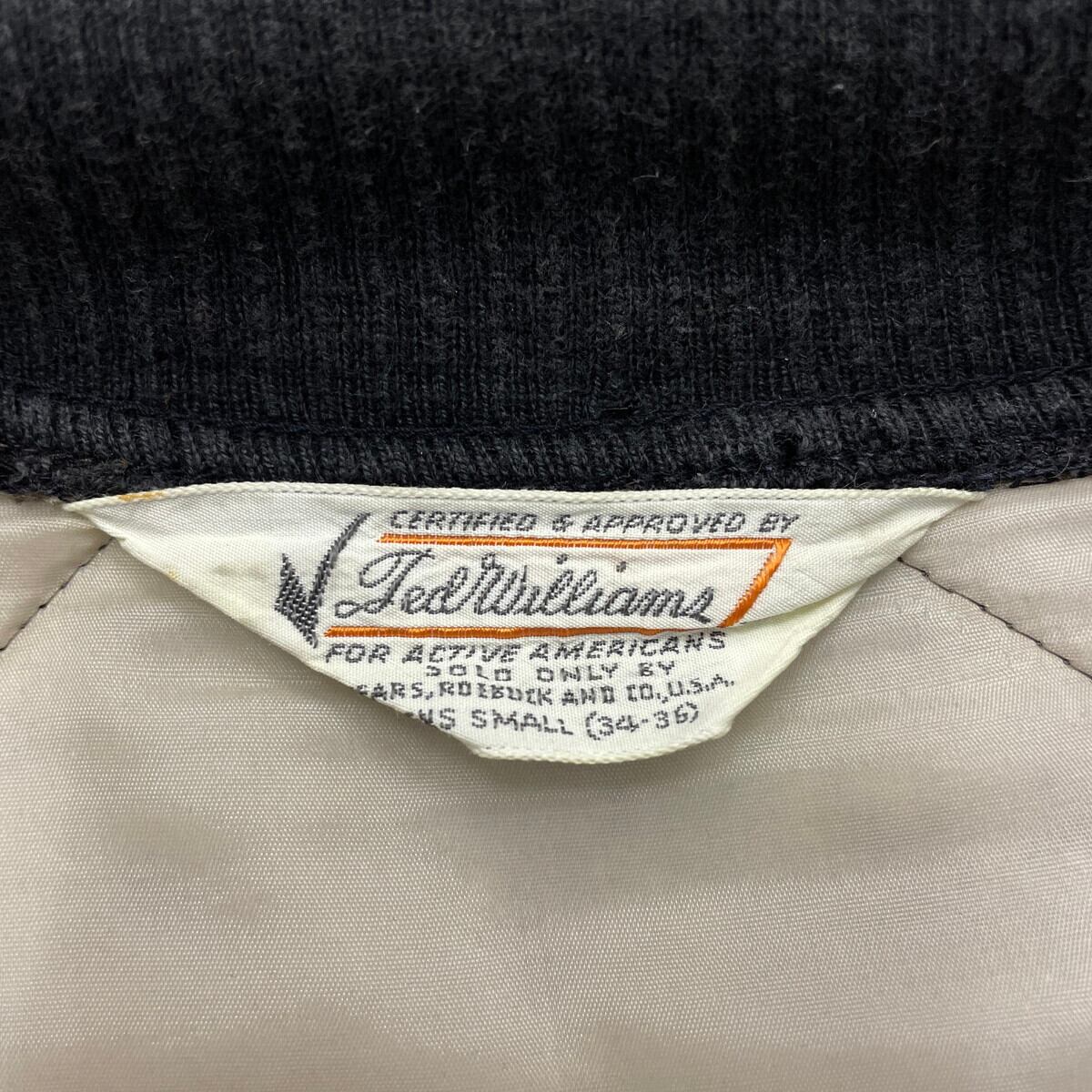 激レア 60s ベトジャン Ted Williamsタグ キルティングスカジャン 60年代 Sears ROEBUCK Ted Williams キルティングジャケット メンズXS