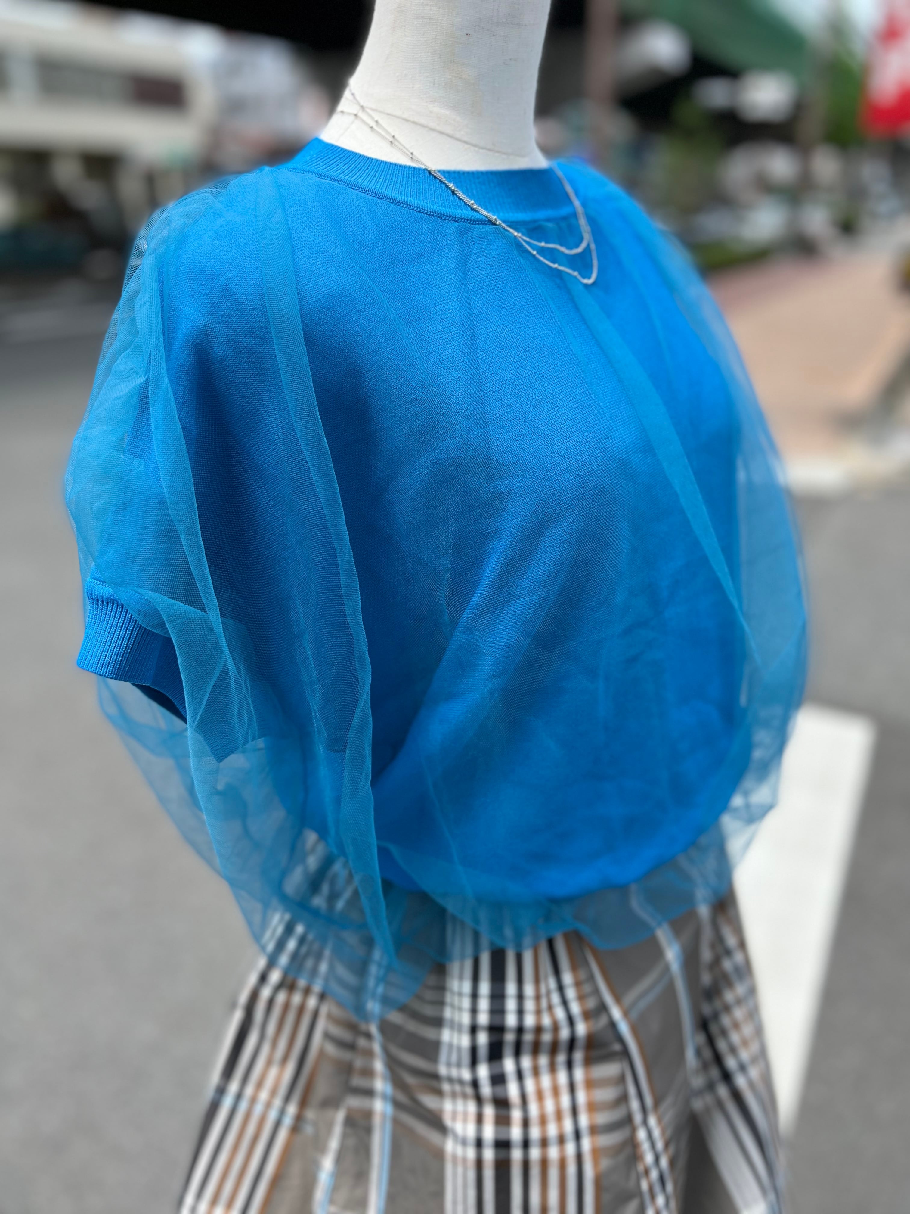 【PASSIONE】チュールレイヤードショート丈PO