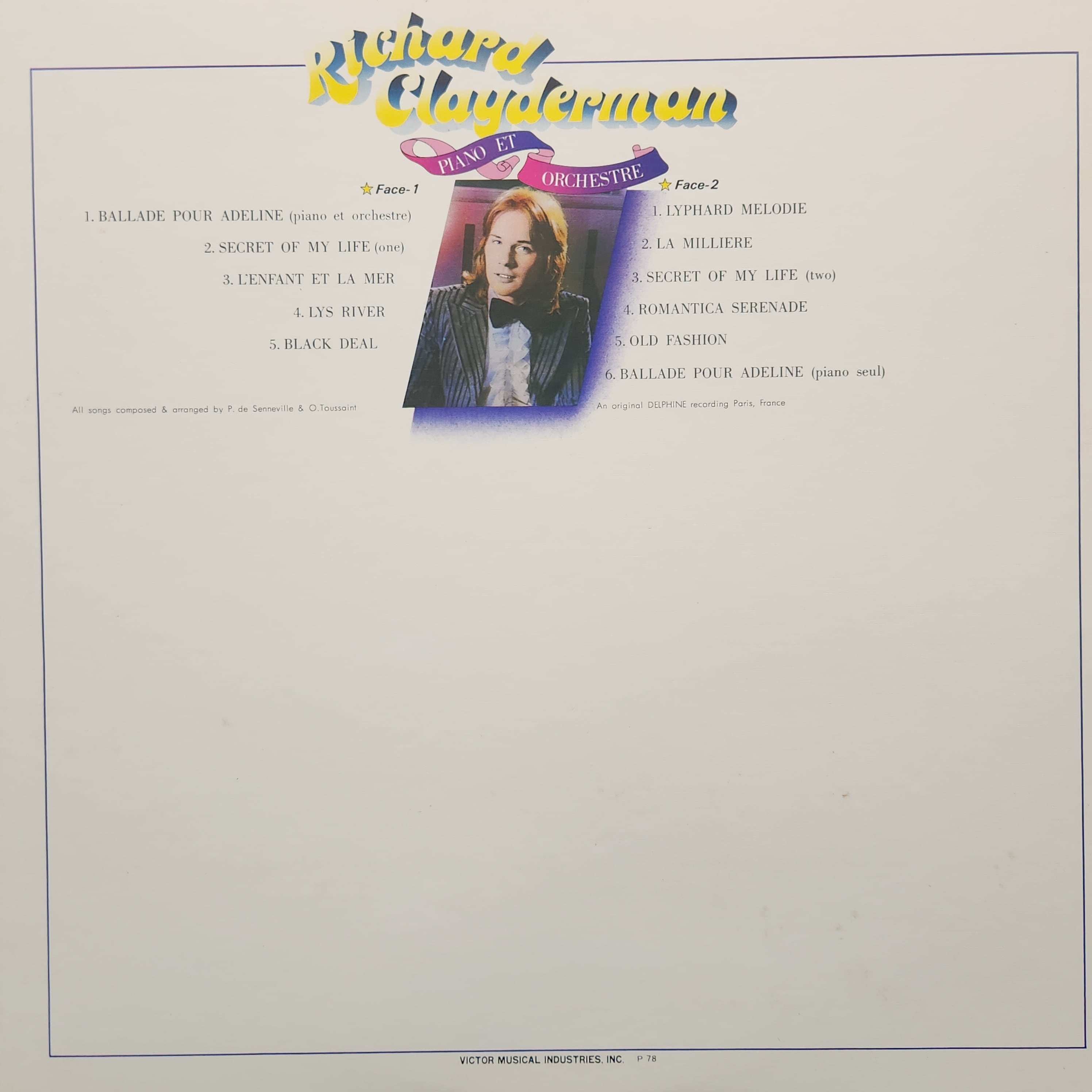 Richard Clayderman / Piano Et Orchestre [VIP-7260] - 画像2