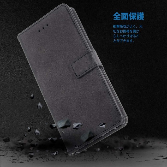 Google Pixel 3a ケース 手帳型 カード収納 Pixel3a [ docomo/SoftBank/SIMフリー ] グーグル ピクセル3a カバー スマホケース スタンド機能 PUレザー ストラップホール付き マグネット式 耐衝撃 カードホルダー 札収納 写真位 全面保護 レトロ 財布型 [ブラック]