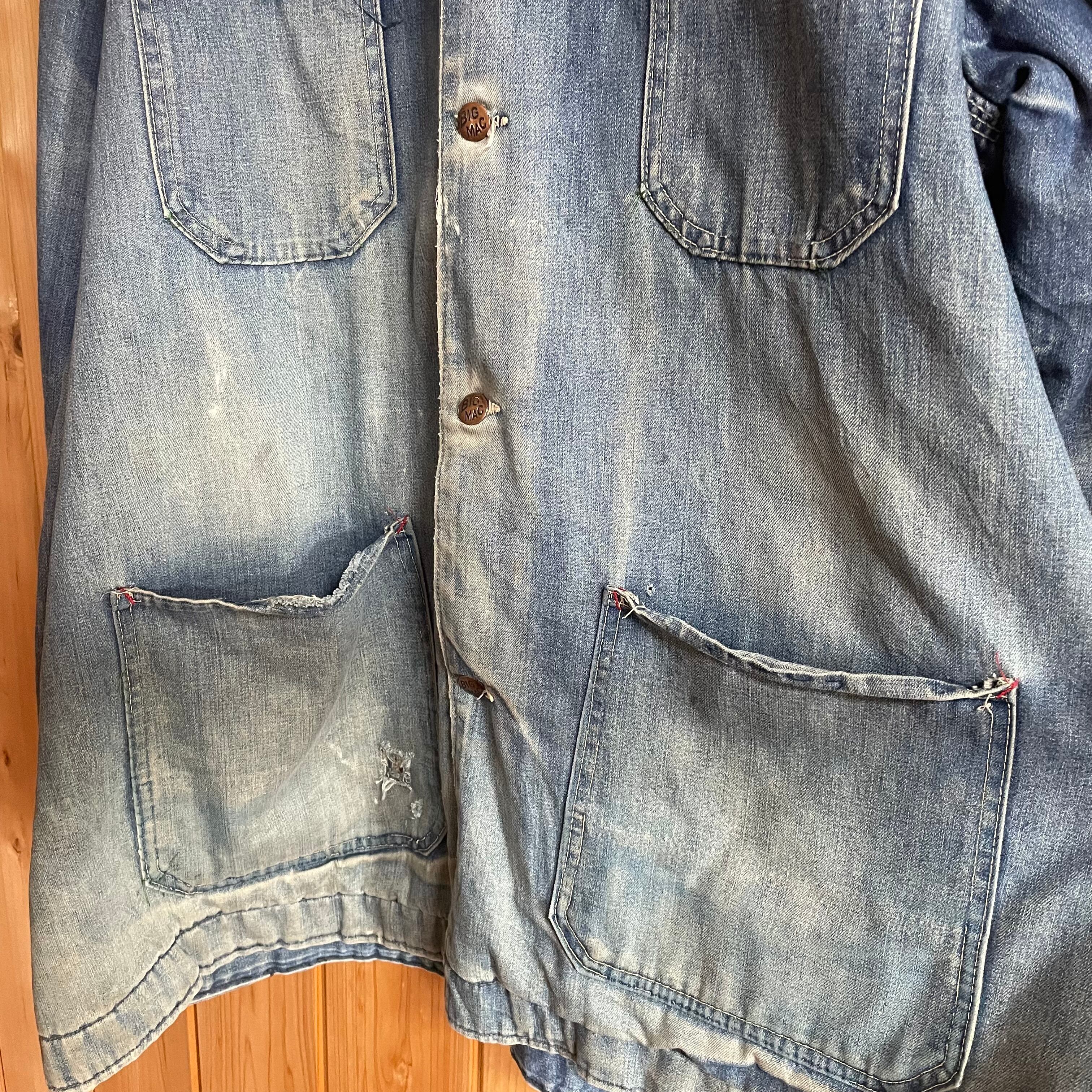 70s BIGMAC Denim Coverall vintage ビックマック デニム カバーオール ボロ ヴィンテージ