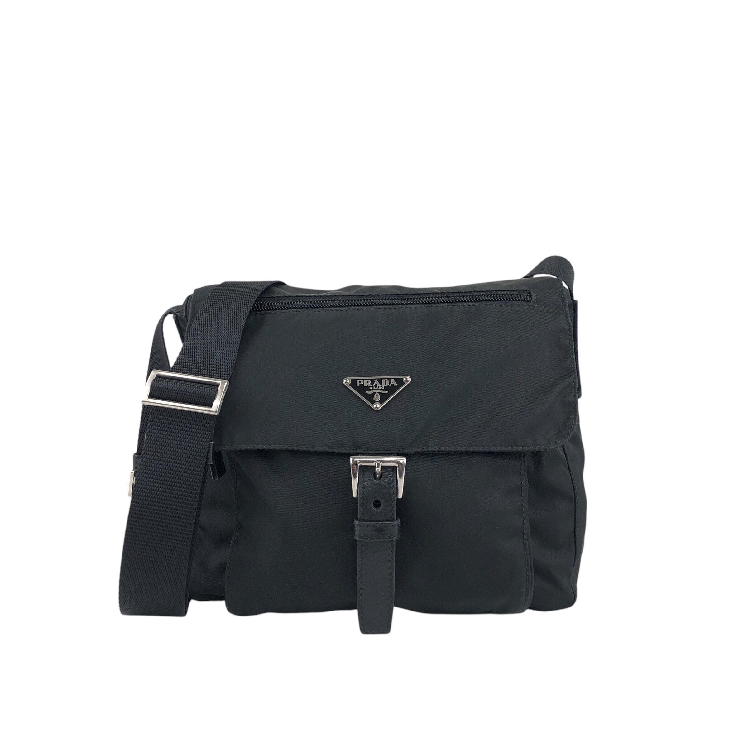 PRADA プラダ ショルダーバッグ ブラック トライアングルロゴ ナイロン