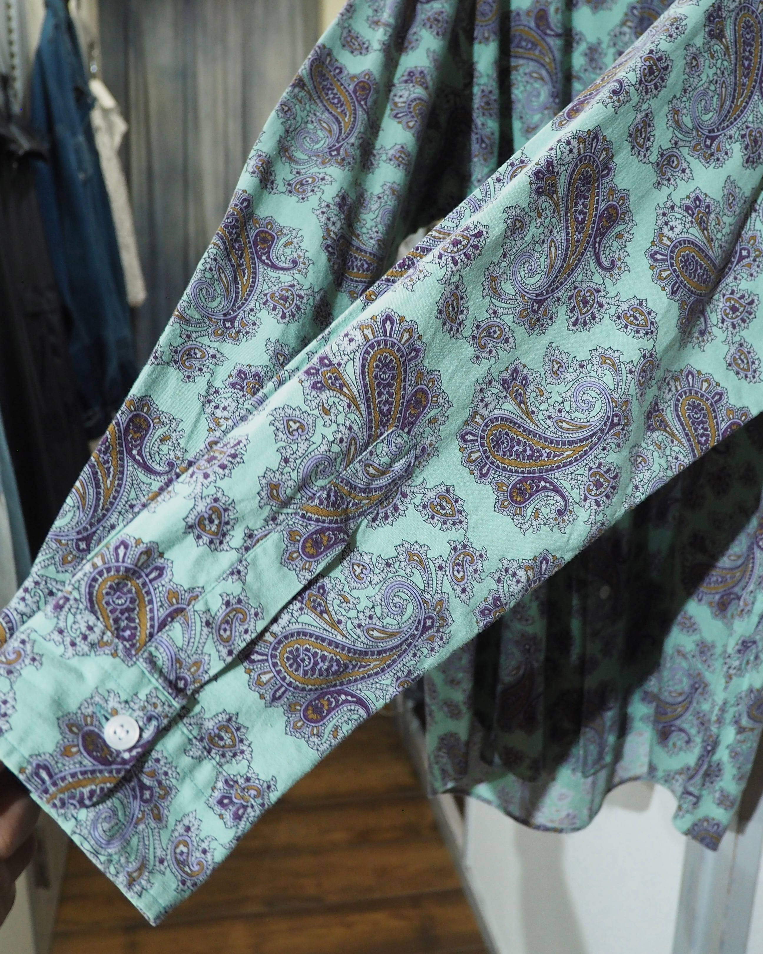 1990s " McGREGOR " Beautiful Paisley All Over Pattern Vintage Loose Shirt