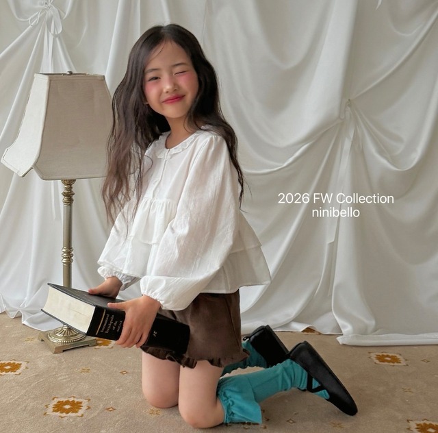 【即納】ninibello / heart corduroy frill pants