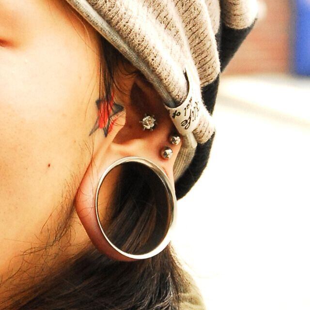 ボディピアス 47mm 50mm スタンダード ダブルフレア ラージサイズ