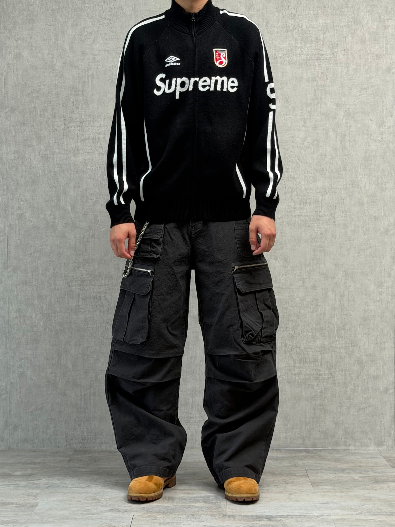 Fade Black Multi Pocket Cargo Pants