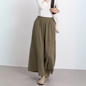 クロップド丈ワイドレッグパンツ　00116