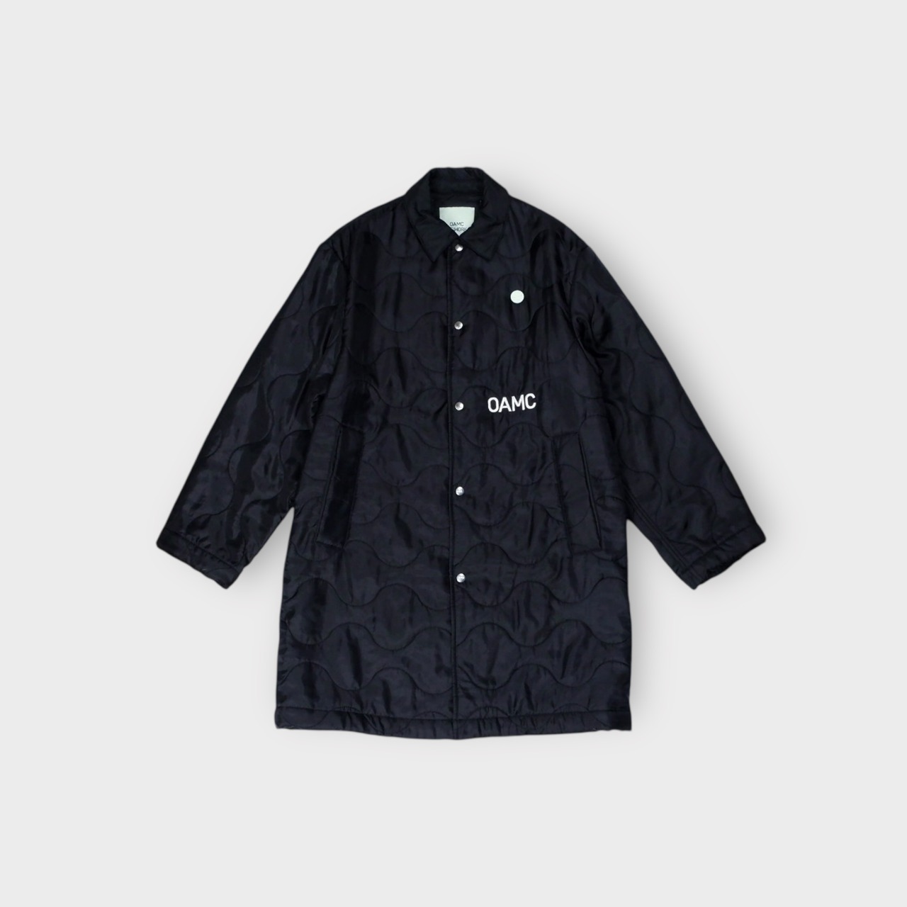 OAMC RE:WORK×Ron Herman【Quilted coat with logo embroidered buttons PEACEMAKER】