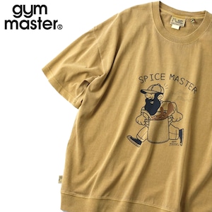 gym master ジムマスター ピグメント ビッグTシャツ メンズ レディース 半袖 グラフィックT カレー スパイス ロゴTEE ヴィンテージ風 G733783 マスタード