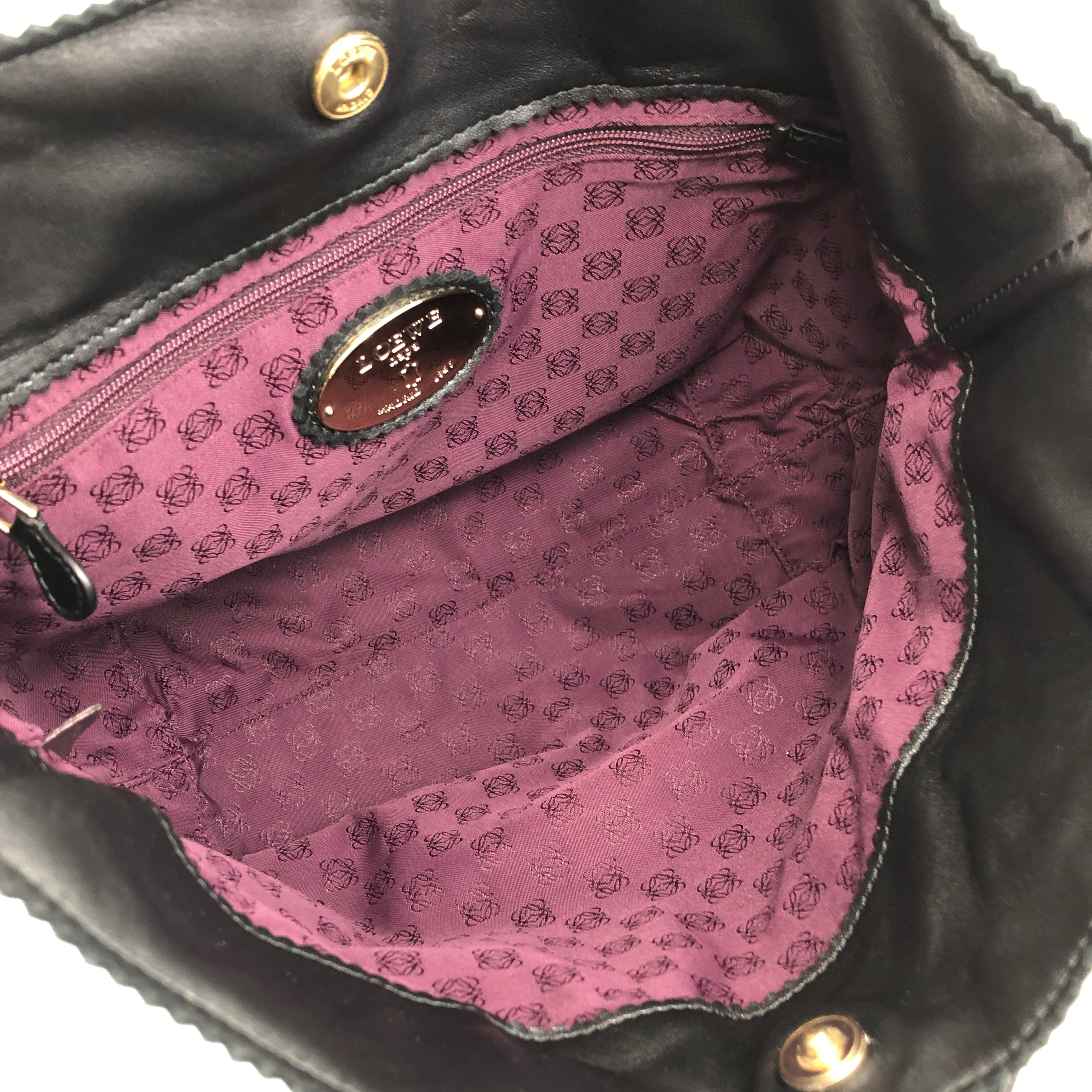 LOEWE ロエベ トートバッグ ブラック アナグラム ナッパレザー LOEWE ロエベ トートバッグ ブラック アナグラム ナッパレザー
