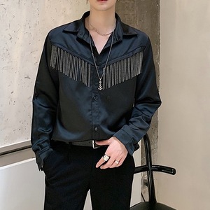 【Men】WESTERN STYLE FRINGE TRIMMED LONG SLEEVES SHIRT 1color Z-034