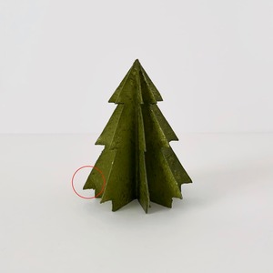 【SALE Damaged】Christmas Tree Capiz Olive Green