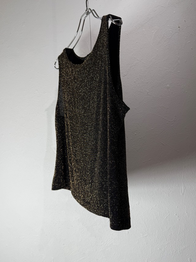 80's Vintage USA made Glitter Sleeveless Top